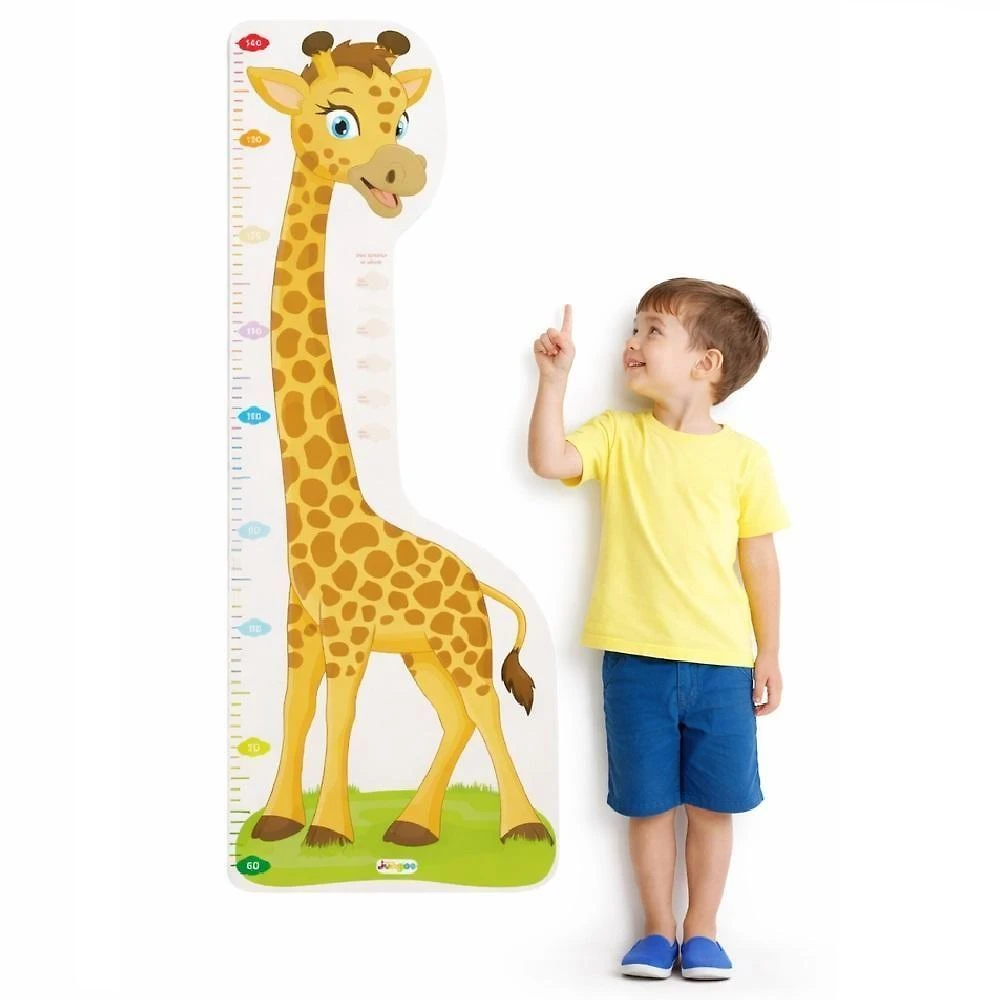Régua de Crescimento Infantil Girafa Retangular em MDF Bege 140CM