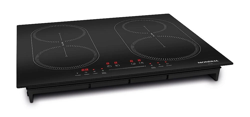 Cooktop de indução mondial cti-03 4 bocas com full zone e função turbo 220v