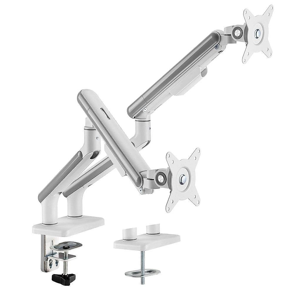 Suporte Para 2 Monitores Elements Aice Duo, Pistão a Gás, Articulado, Branco - 72131