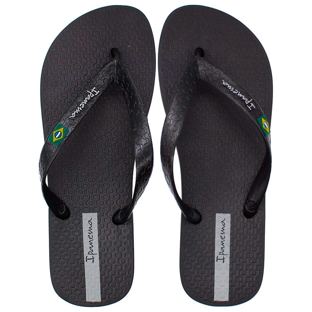 Chinelo Ipanema Brasil Preto Tamanho 43/44 1 Par