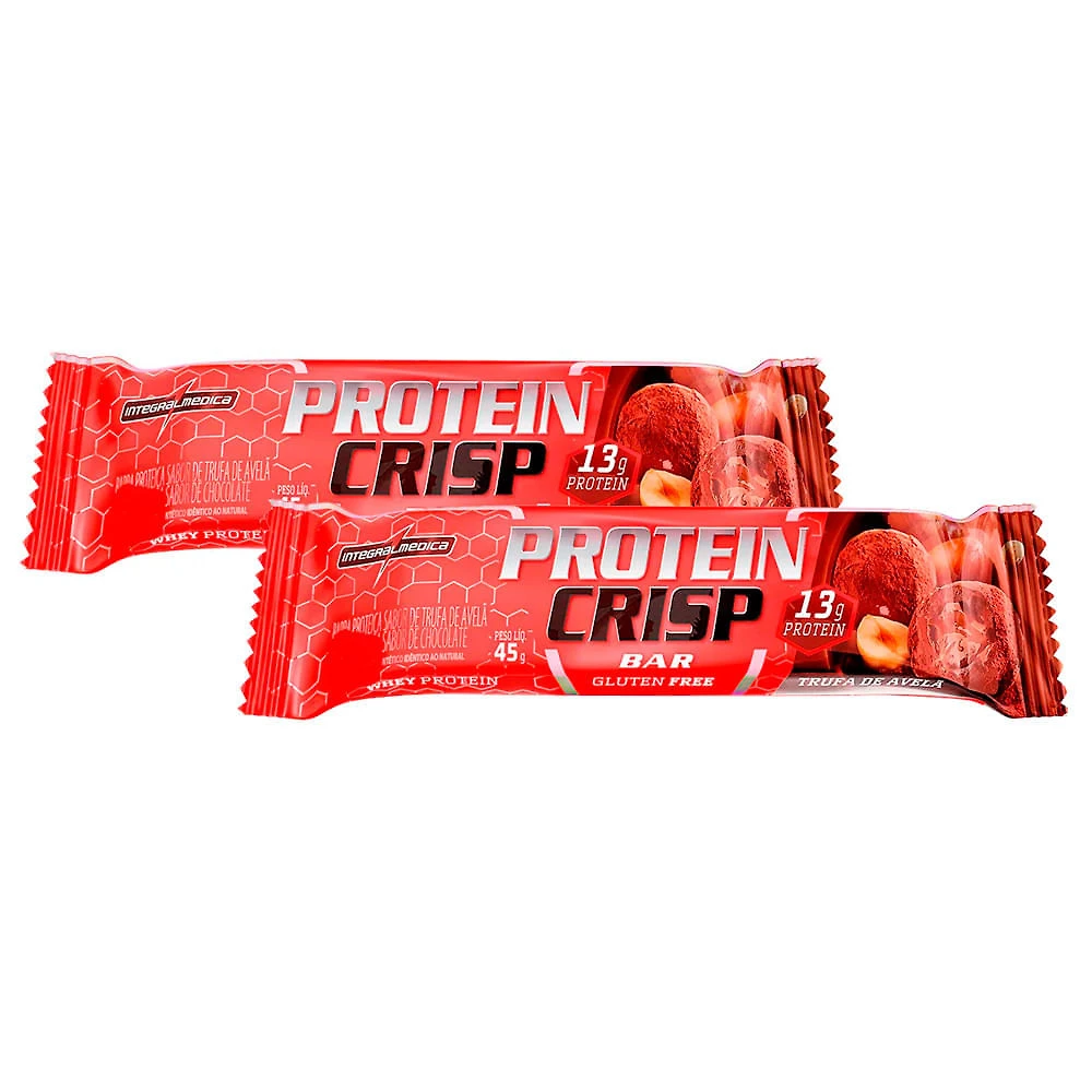 Kit 2 Barra de Proteína Protein Crisp Bar Sabor Trufa de Avelã 45g