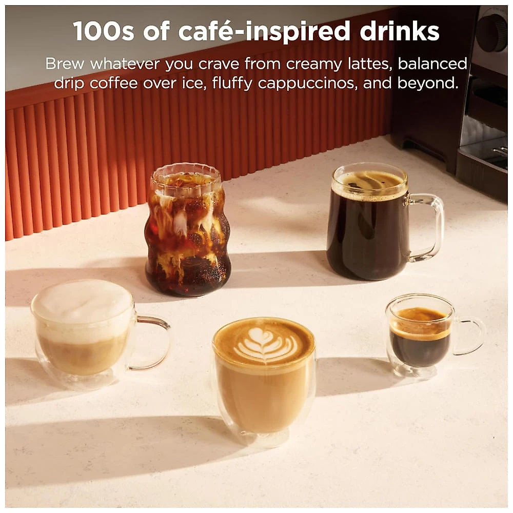 Cafeteira Espresso Ninja Luxe Café Mini ES301 com Moedor e Vaporizador 1650W Aço Inox