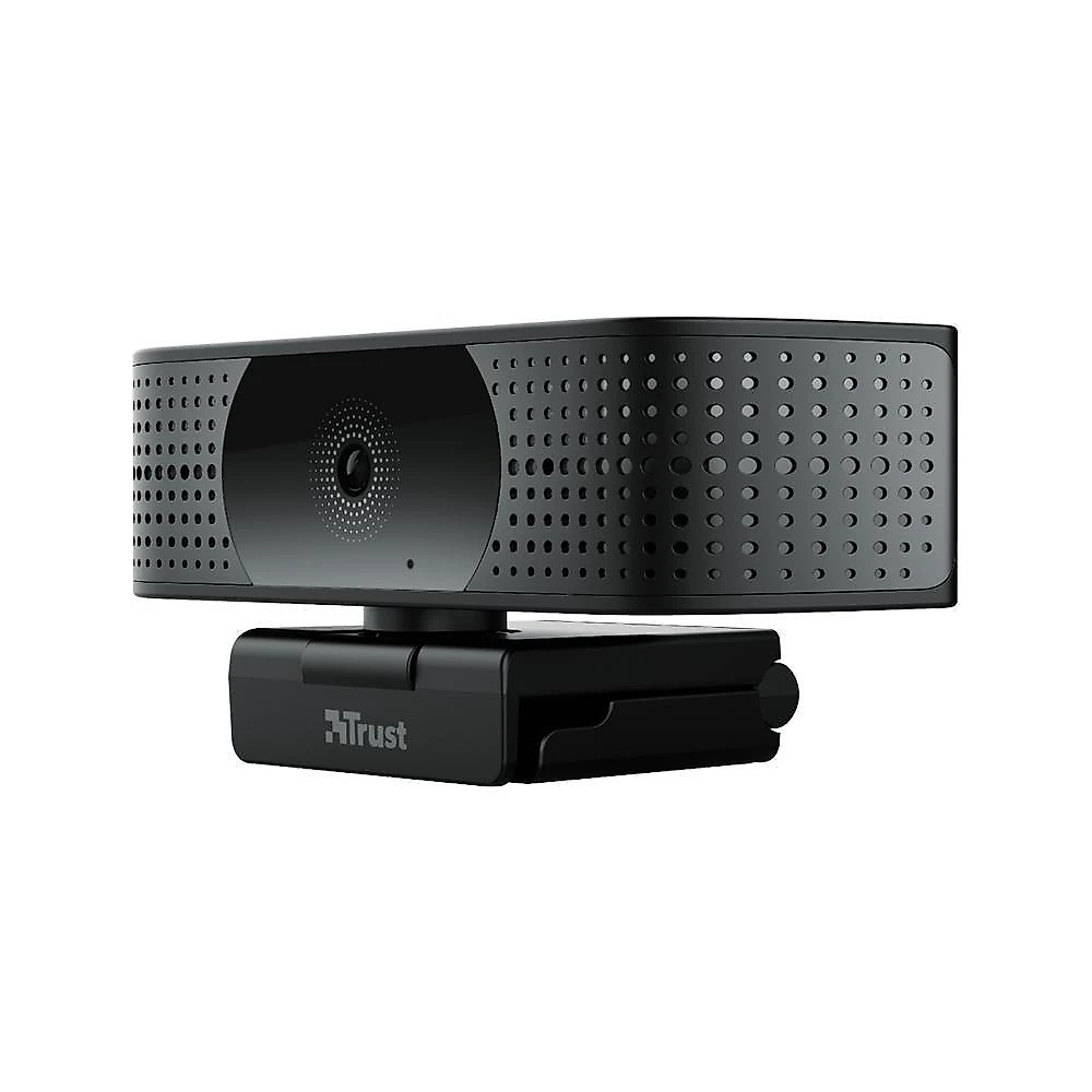 Webcam Trust Teza 4K Ultra HD com Tripé, Microfones Duplos, Filtro de Privacidade, USB, Preto - 24280