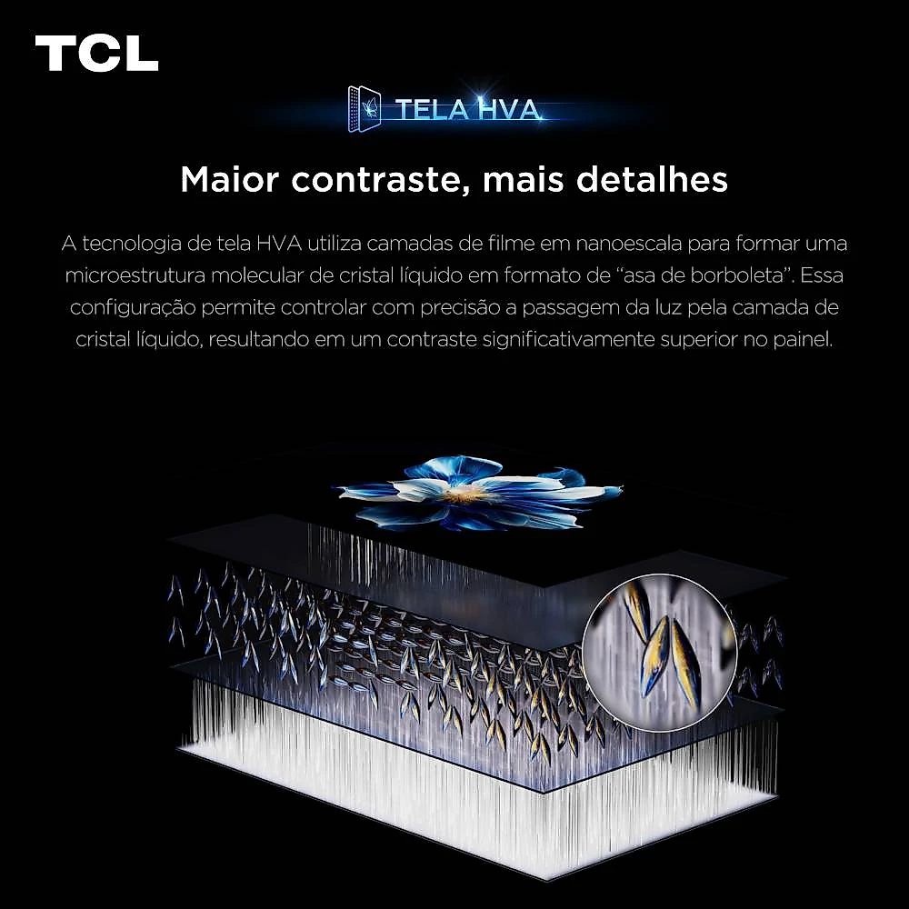Smart TV TCL 50 Polegadas QLED 4K P7L WiFi Bluetooth Google TV HDR10+ 60 Hz AIPQ 50P7L