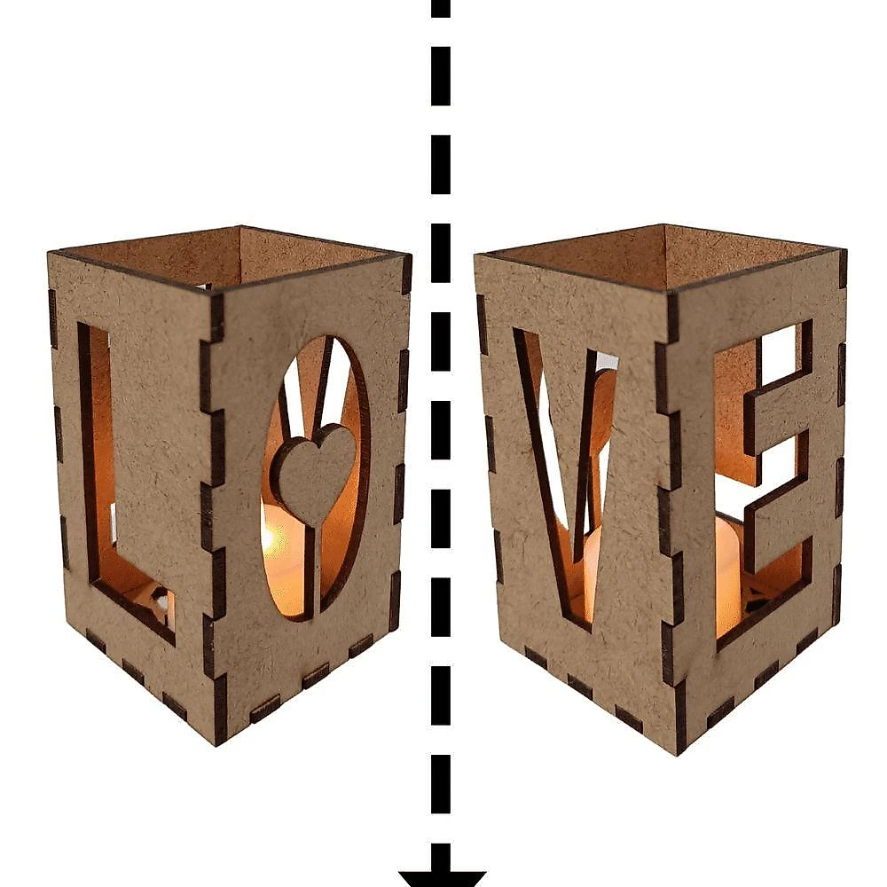 Castiçal Love Com Vela Eletrônica