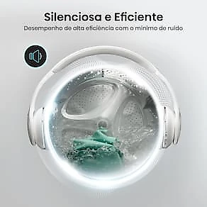 Lava e Seca Hisense 12kg/8kg WD3S12 Connect Wi-Fi Inverter Branca 110V