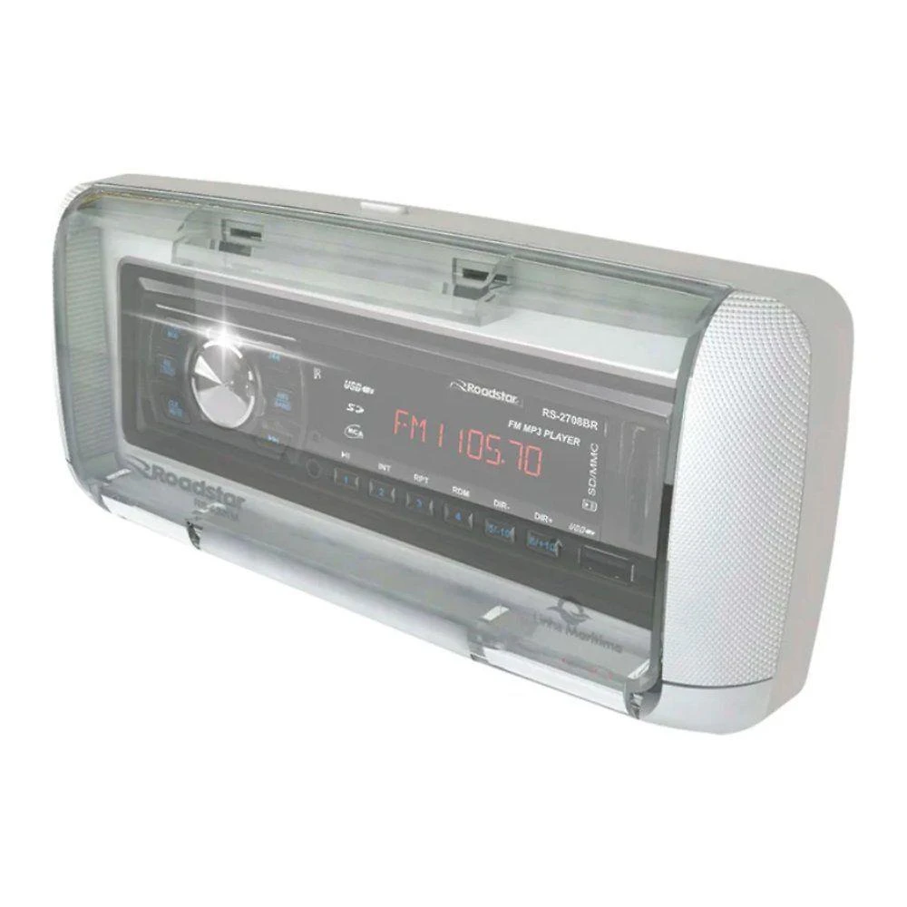 Capa Protetora para Rádio de Lancha e Barco RS4201M 1 DIN com Vedação Contra Respingo Roadstar