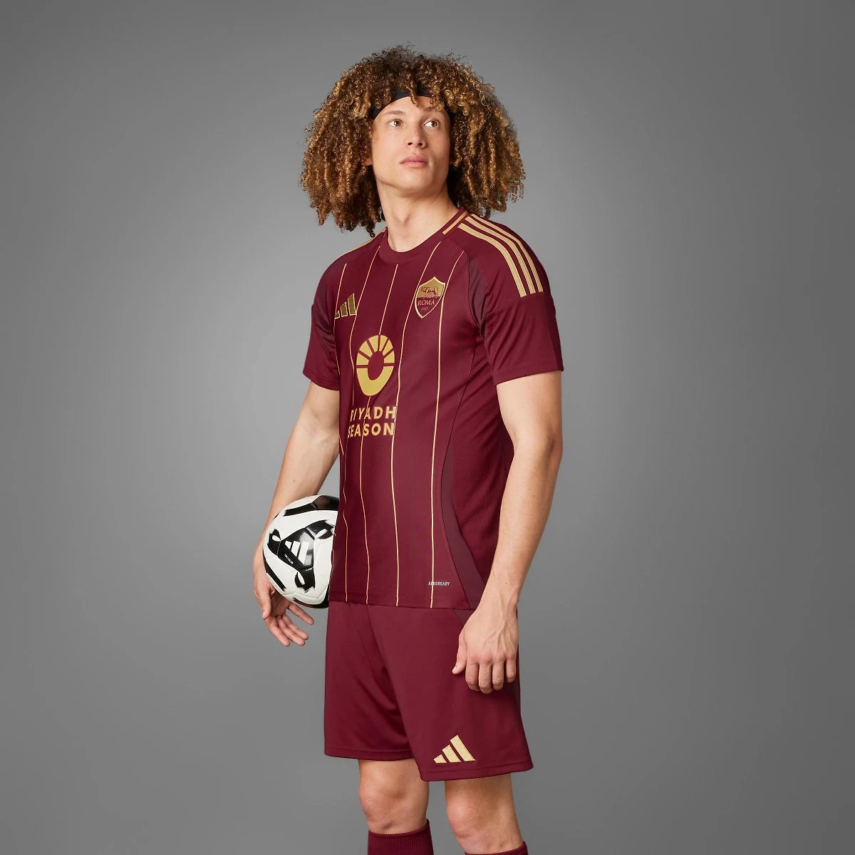 Miniatura Camisa Roma Adidas Torcedor Home 24/25 s/n° Masculina Vermelho - EGG