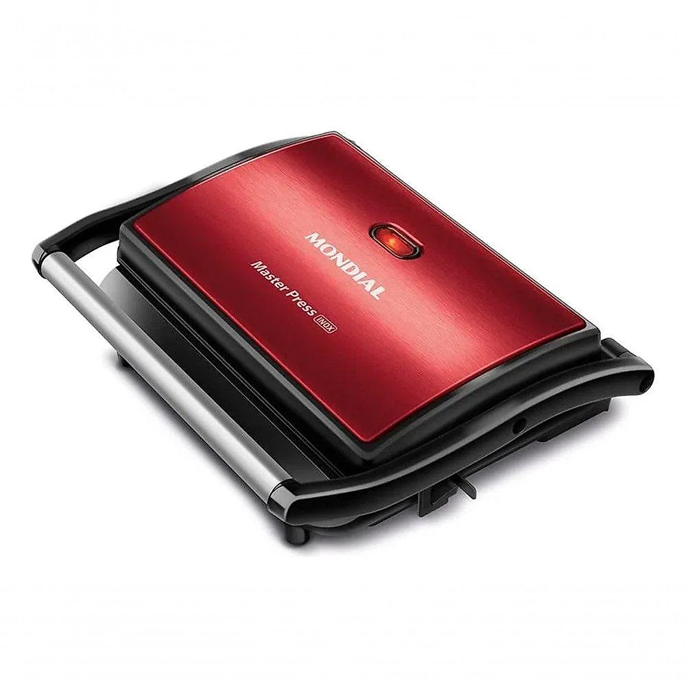 Sanduicheira Grill Press Red Ceramic PG-01-RC com Revestimento Cerâmico 1000W Vermelho 110V