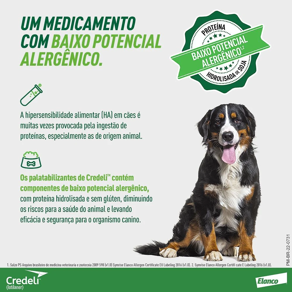 Antipulgas e Carrapatos Elanco Credeli Lotilaner para Cães de 5,5 a 11 Kg - 1 Comprimido