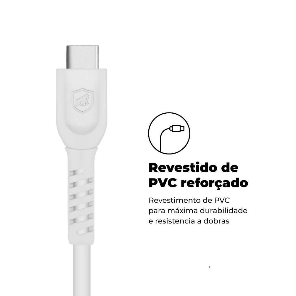 Kit Carregador Turbo Tipo C + Cabo Dual Shock Tipo C / Tipo C + Carregador de Brinde - Gshield