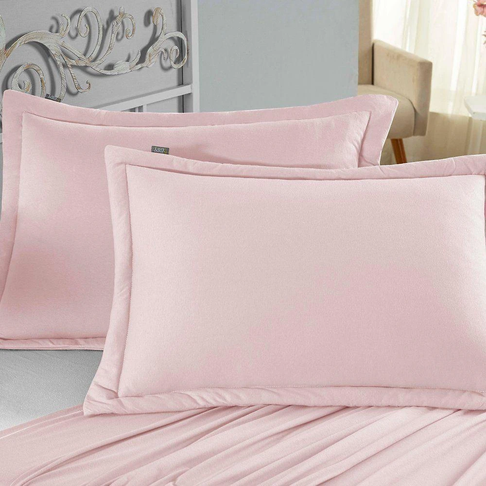 Porta Travesseiro Matelado Nobre 2 Peças Malha 100% Algodão - Rosa