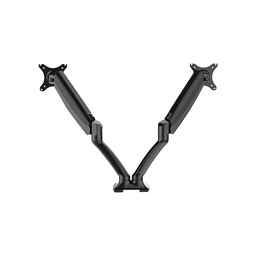 Suporte de Mesa Articulado para 2 Monitores de 10"" a 27"" FlexiSpot F7D, Ajustes com Pistão a Gás, VESA, Preto - F7DB