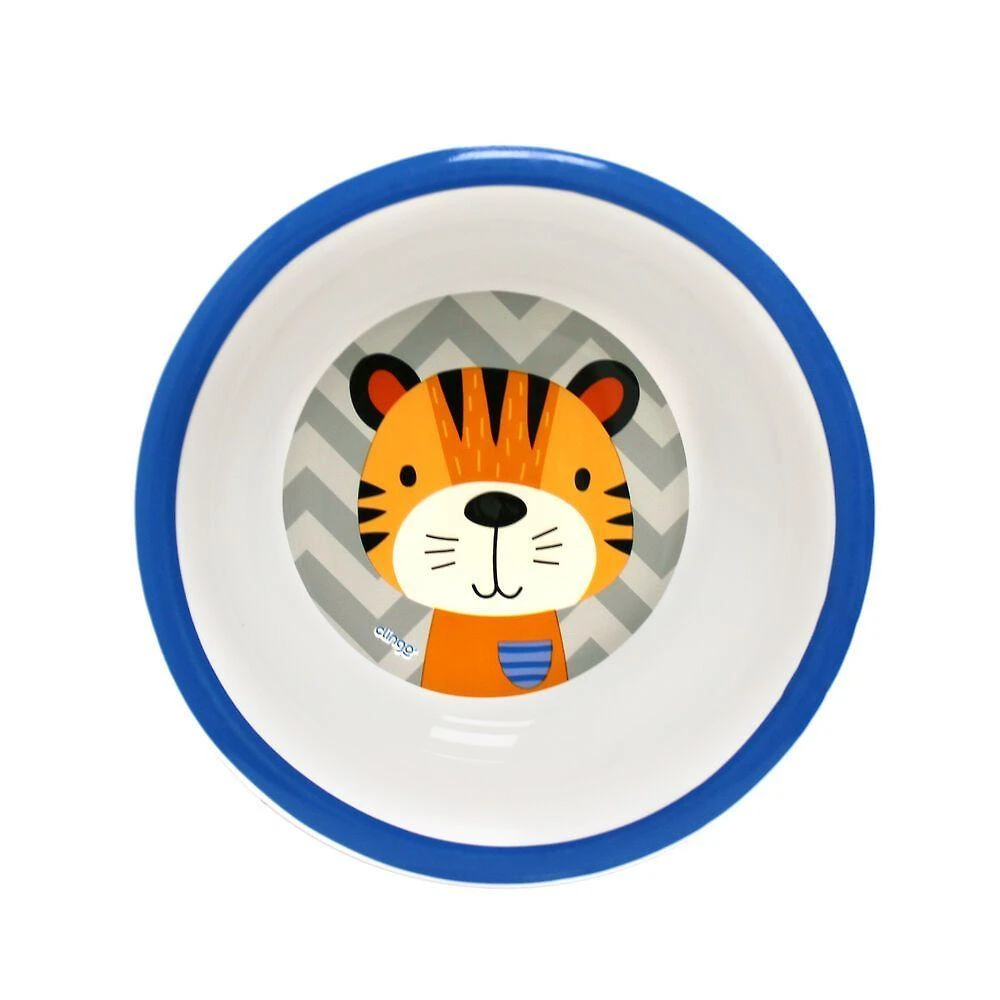 Tigela Infantil Tigre Prática Resistente com Estampa Animada e Cores Vivas Clingo