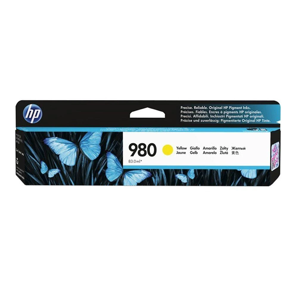 Cartucho de Tinta HP 980 D8J09A Amarelo Original para HP Officejet Pro e Enterprise X555dn X585z
