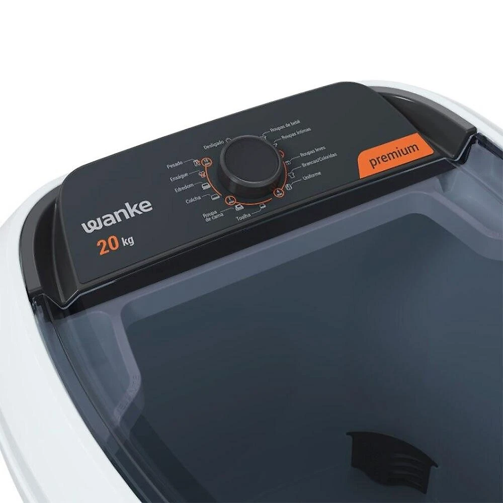Lavadora de Roupas Wanke Premium, 20 Kg, Branca – 220 Volts