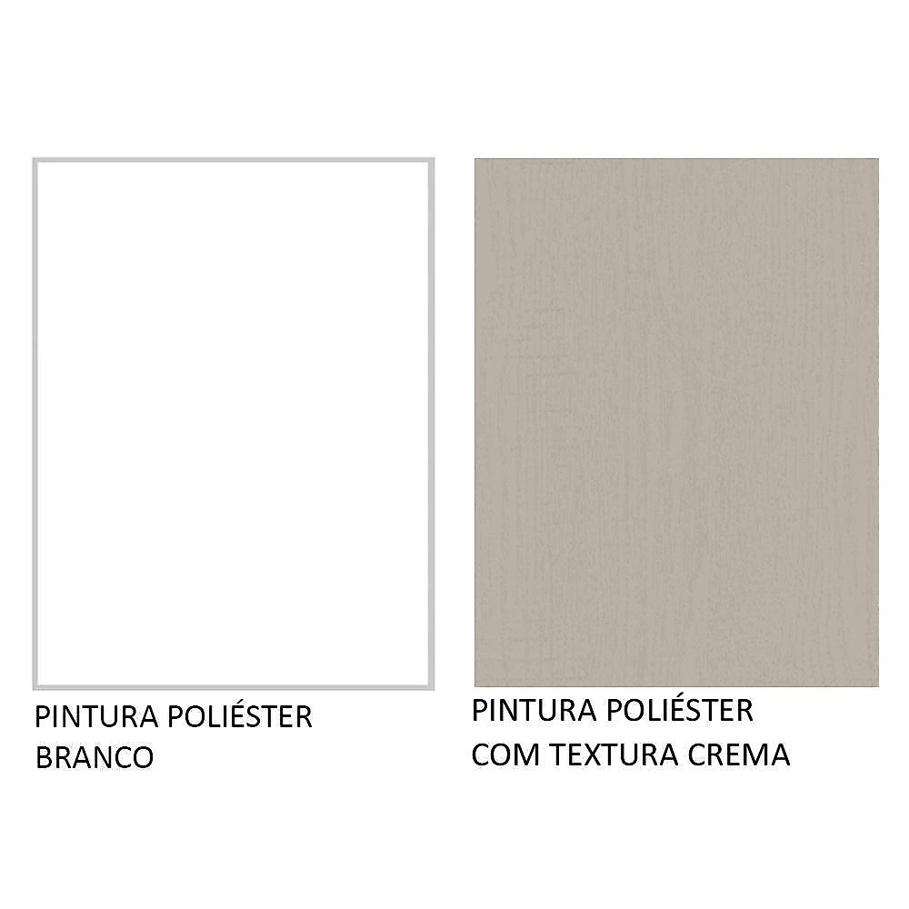 Armário de cozinha aéreo 70 cm 1 porta basculante branco/crema agata madesa