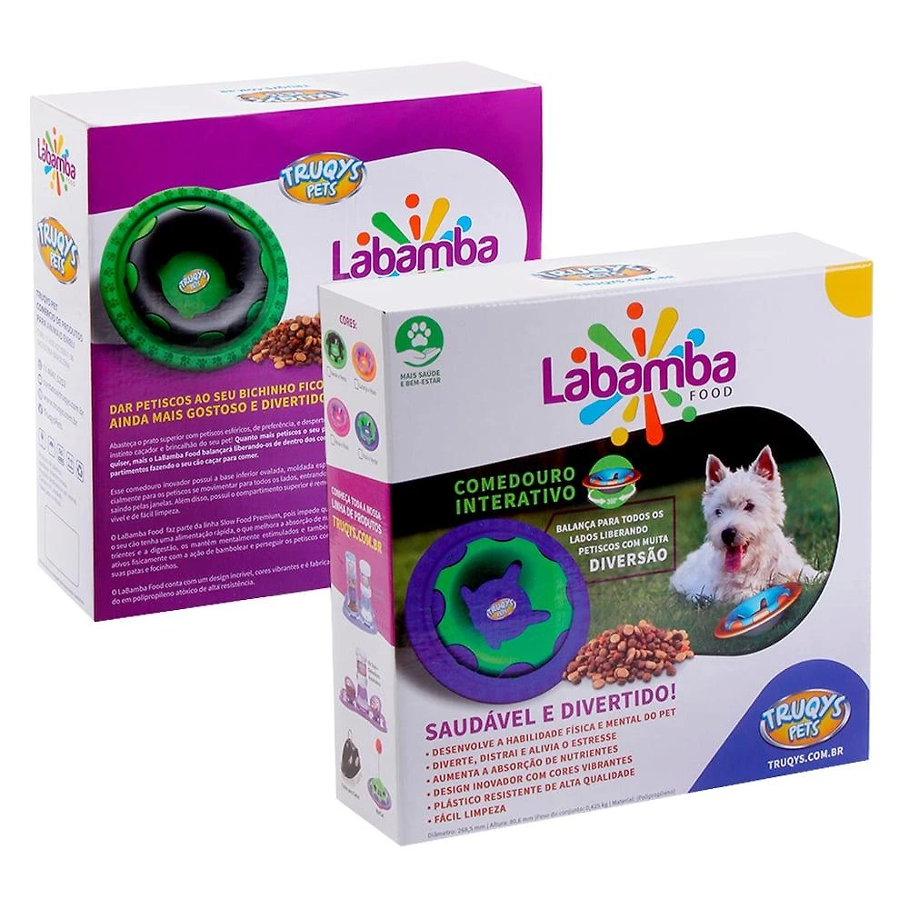 Comedouro Interativo Truqys Pets Labamba Food - Verde