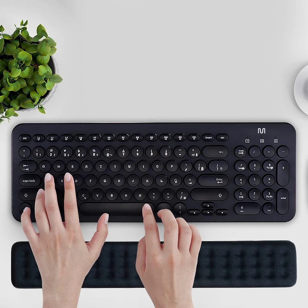 Apoio de pulso dot para teclado preto multi - ac366