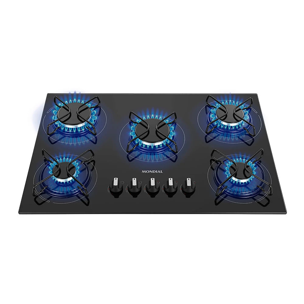Miniatura Cooktop a Gás 5 Bocas Mondial CTG-02 COOKTOP A GÁS-BIV-PRETO/PRATA