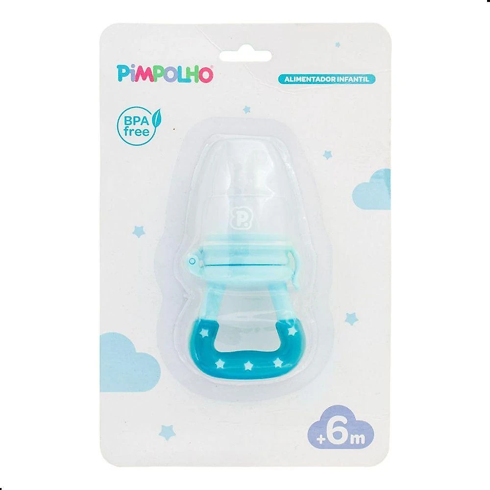 Chupeta Alimentadora Mordedor de Silicone para Bebê Livre de BPA Azul Pimpolho Único