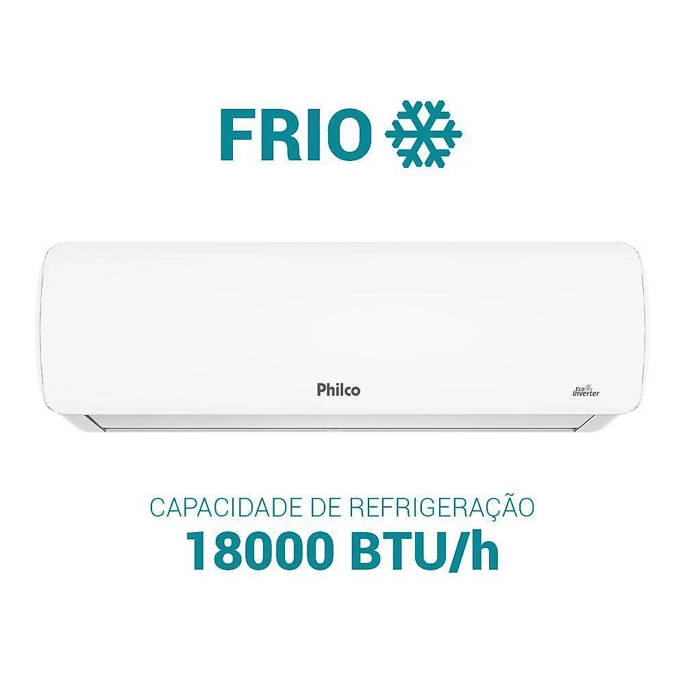 Ar condicionado split inverter philco 18000 btus quente e frio 220v pac18qc