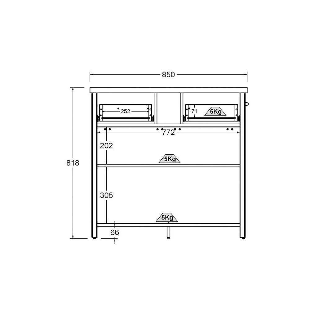Gabinete Armário Banheiro Ditália Bn-04 Branco