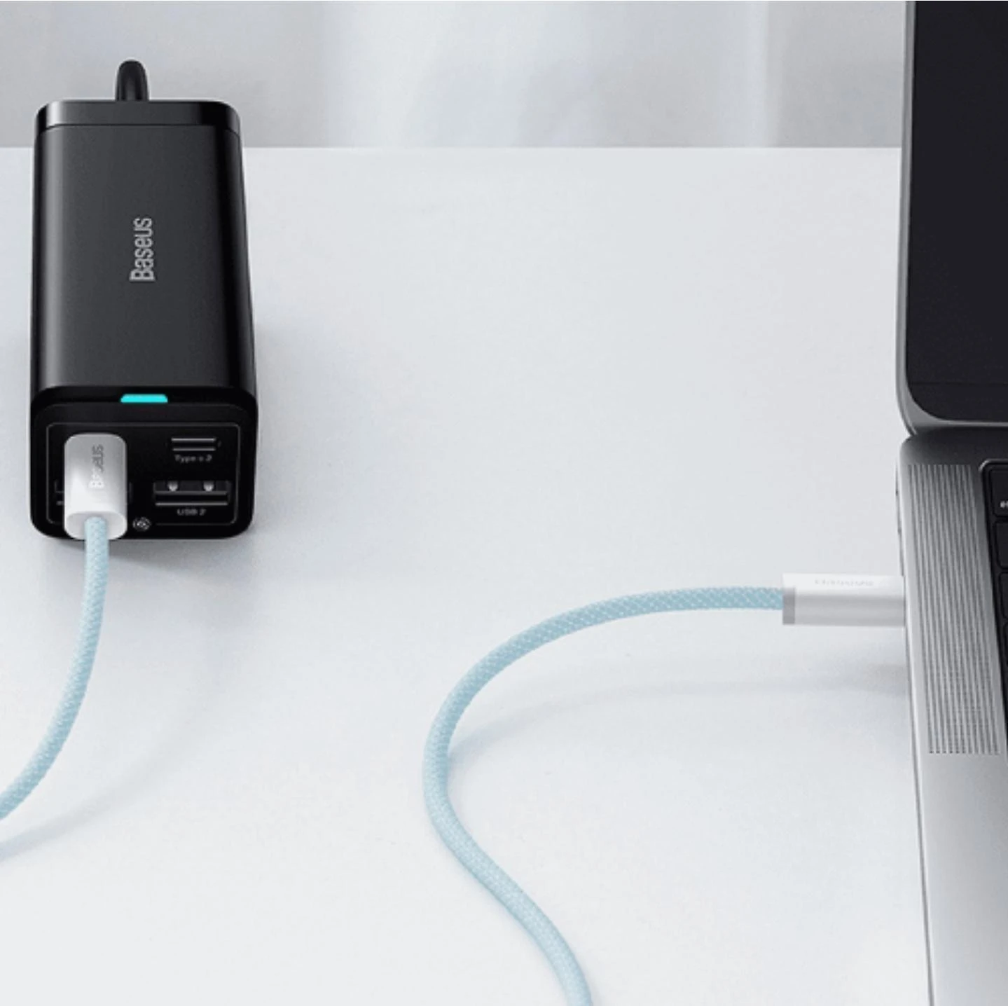 Miniatura Cabo Usb-C Baseus 100W 5A Tipo C Carregamento Transferência