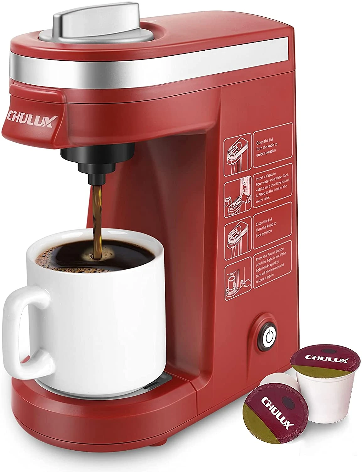 CHULUX QFCM802 Máquina de Café Expresso Manual 350mL 1