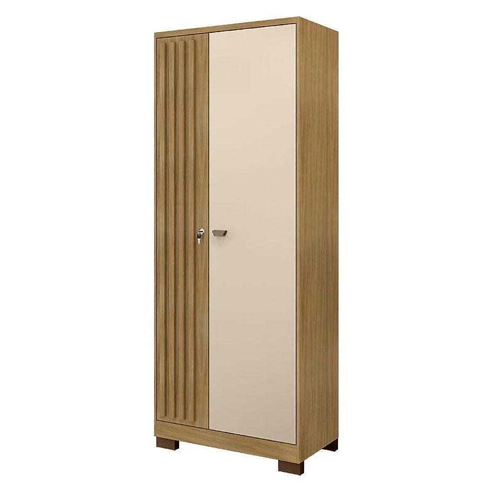 Armário Multiuso Ambiente Versatill 2 Portas Com Chave Carvalho Americano Off White - Incorplac
