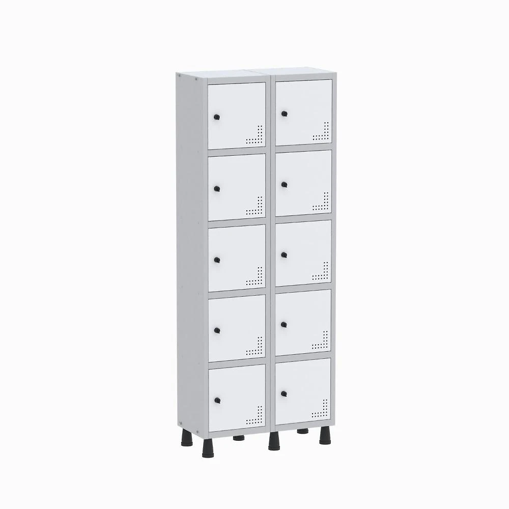 Armário Locker Guarda Volume Aço Light 10 Portas 69x179,5cm