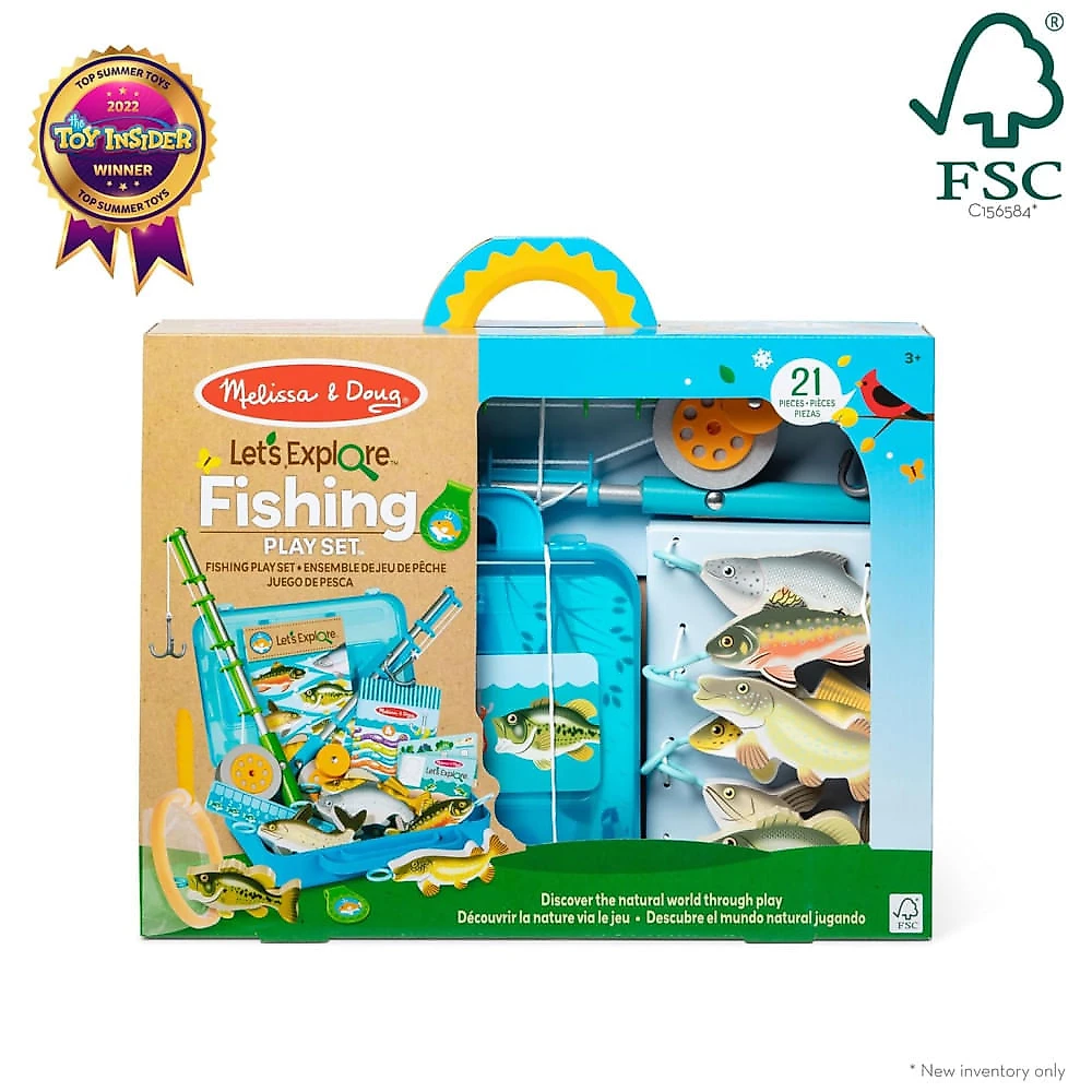 Kit de Pesca Infantil com 21 Peças para Crianças Acima de 3 Anos, Melissa & Doug