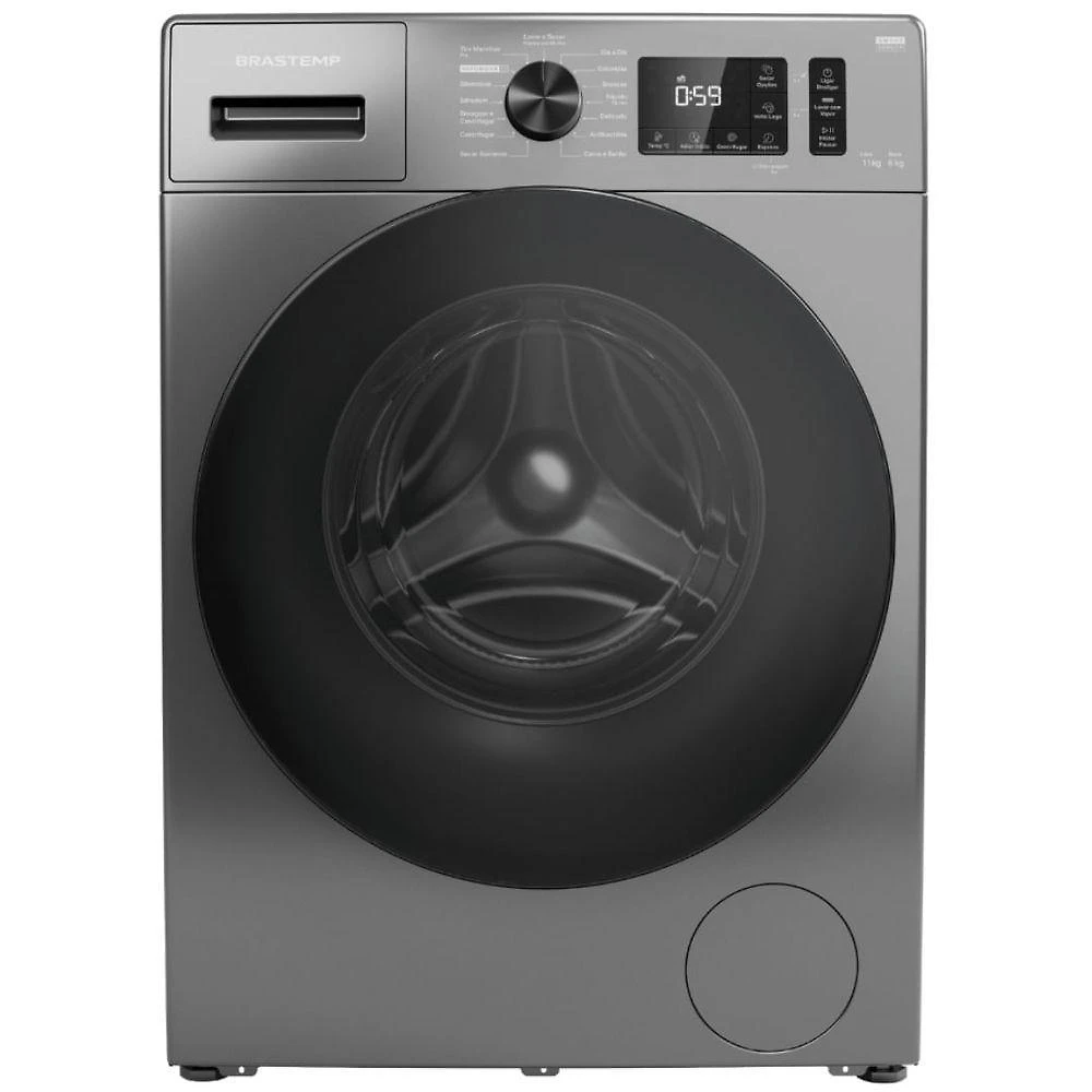 Lava E Seca Brastemp 11kg Smart Sensor Titanium BNO11ASANA 110V