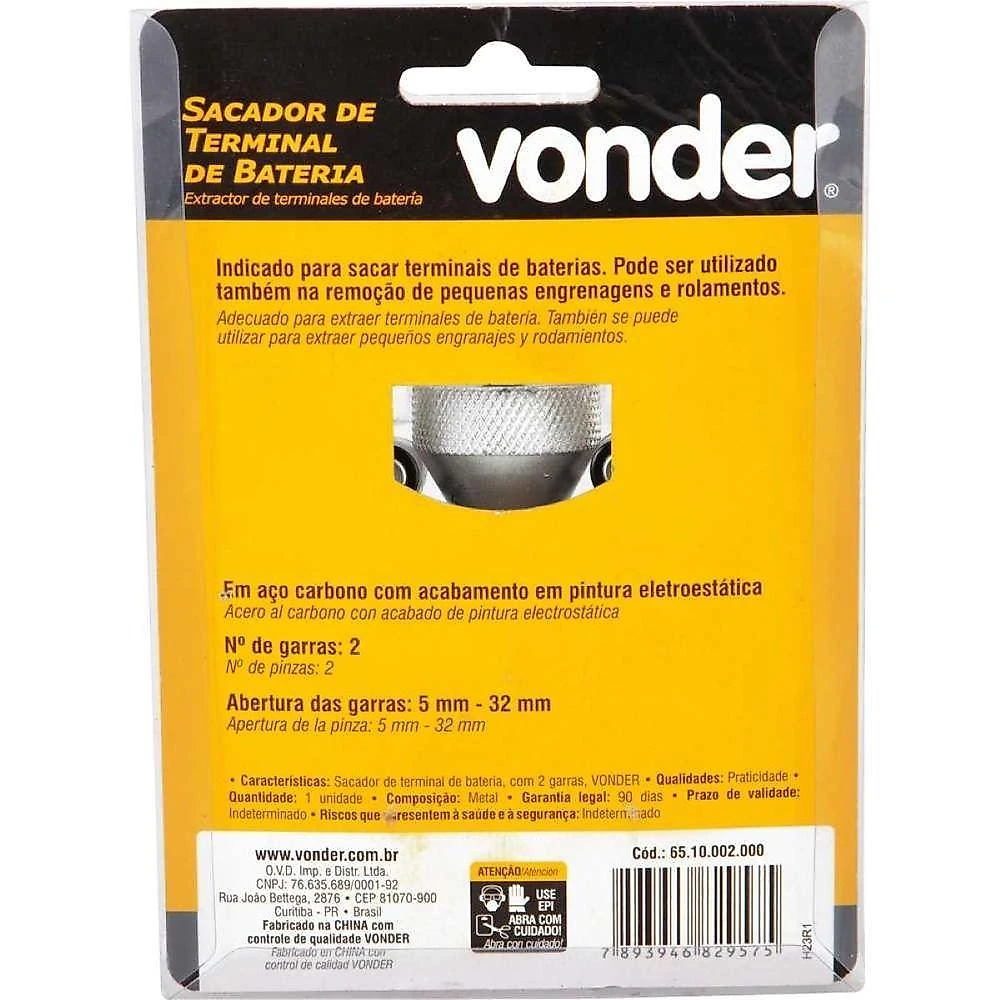 Saca Terminal De Baterias Com 2 Garras Vonder