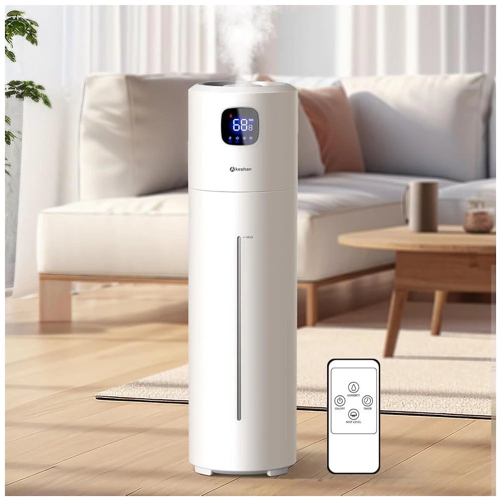 Umidificador de Ar para Quarto, 9 Litros de Névoa Fria, Fácil Limpeza, Alta Velocidade de 350 ml/h, Silencioso - Ideal para seu Conforto!Akeshan