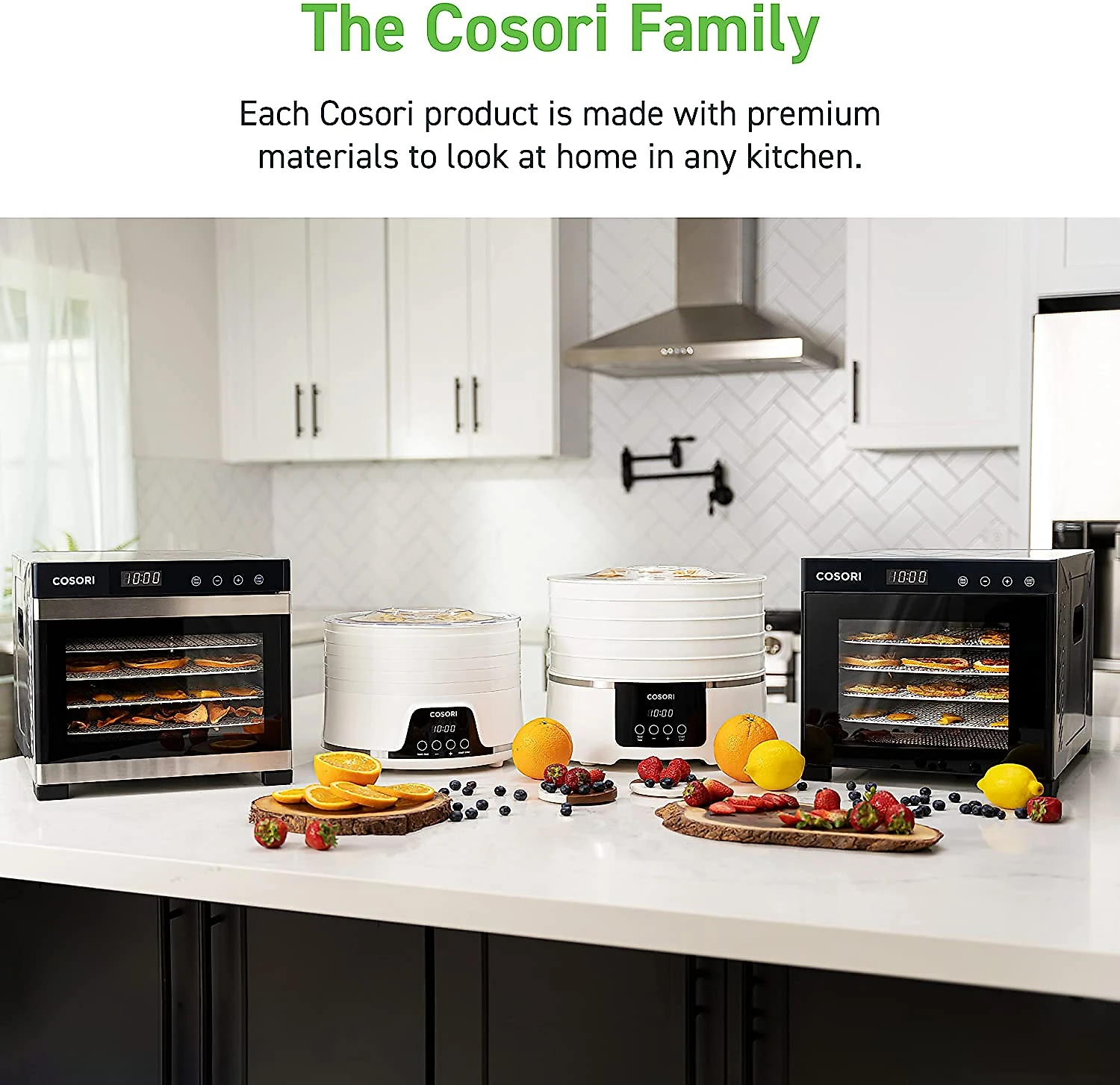 COSORI CFDN051W Desidratador de Alimentos com 5 Bandejas Cronômetro 110V600W Branco