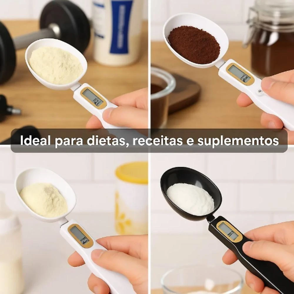 Colher Balança Digital Dosadora 500g Lcd Medidor Eletrônico de Precisão para Cozinha