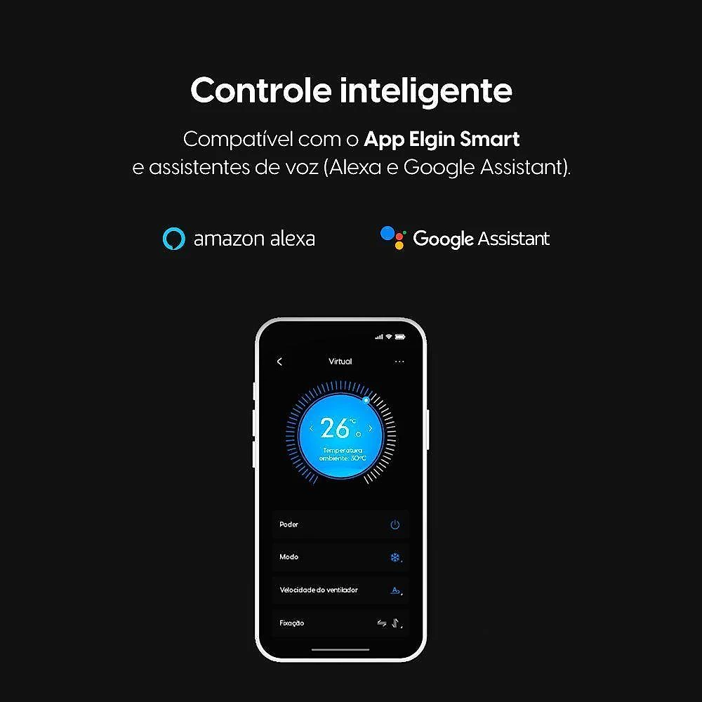 Ar condicionado split elgin eco inverter iii wi-fi 12000 btus quente e frio 220v hjqe12c2cg