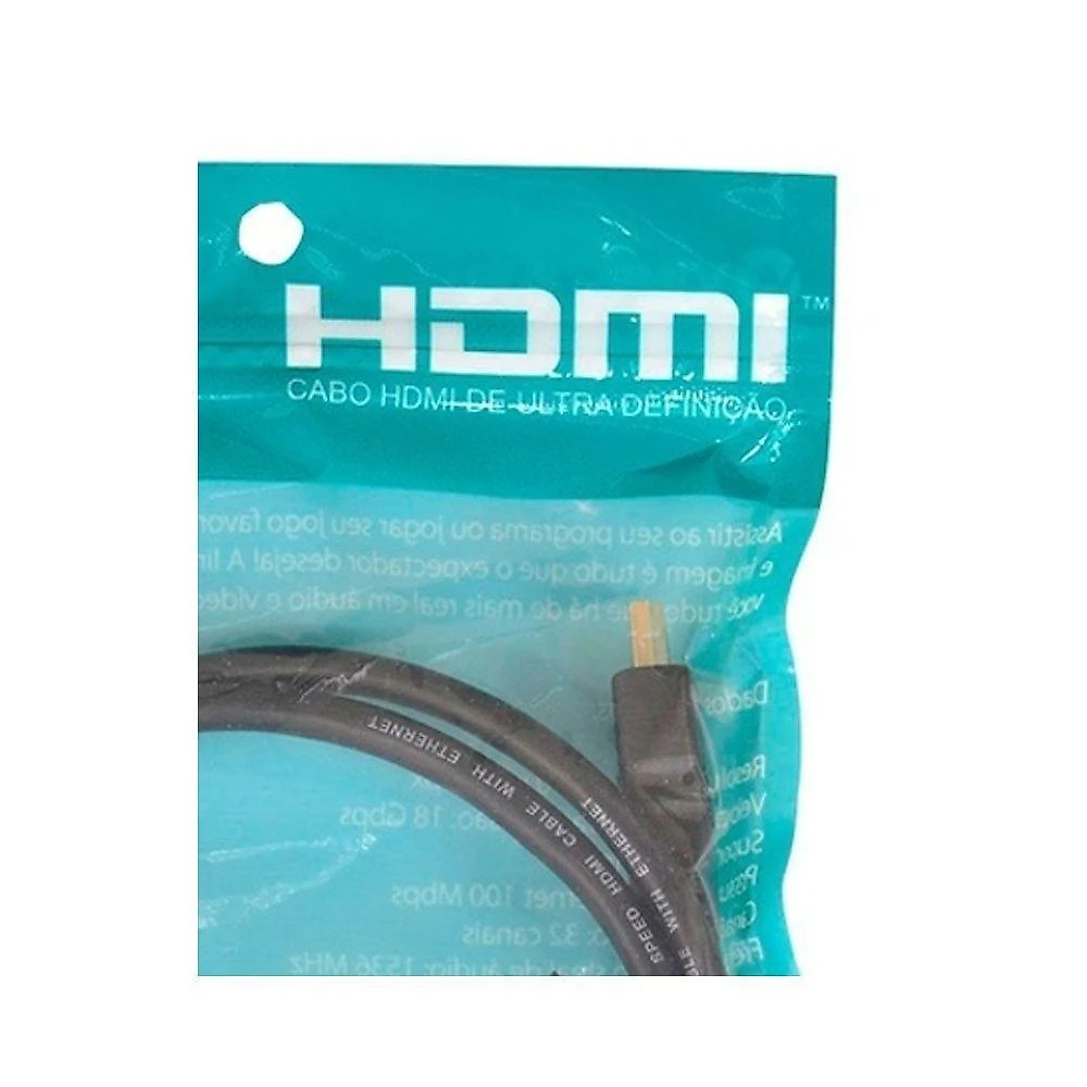 Cabo HDMI Cabo Hdmi 2.0 4k Ultra Hd 3d 2m com 4K 18 Gbps Preto Vinik