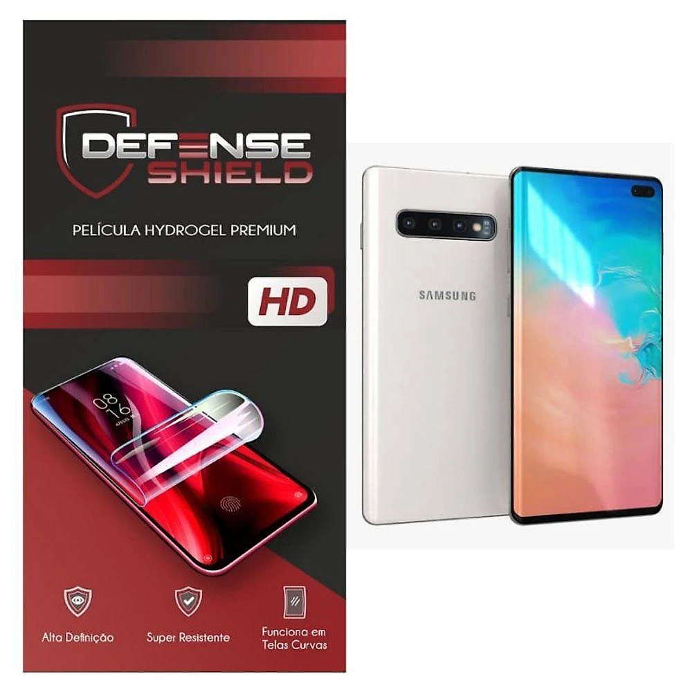 Pelicula Hydrogel Premium Para Galaxy S10 Pllus Proteção Frente + Verso Defense Shield