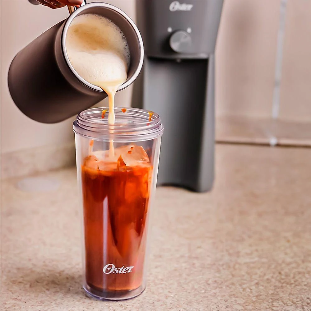 Espumador de Leite Elétrico 4 em 1 300ML 110V para Cafés com Base Aquecedora Oster