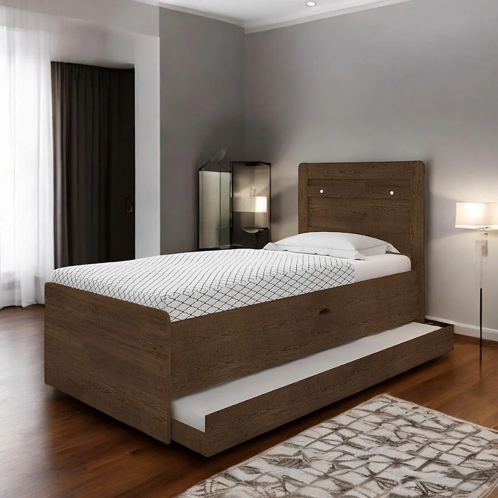 Cama Solteiro Larissa Malbec Com Auxiliar Framar