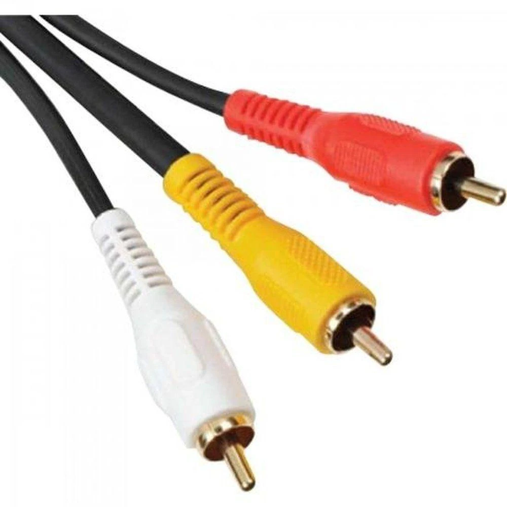 Cabo 3 Rca Macho x 3 Rca Macho 1.8m Preto Storm Pct /10
