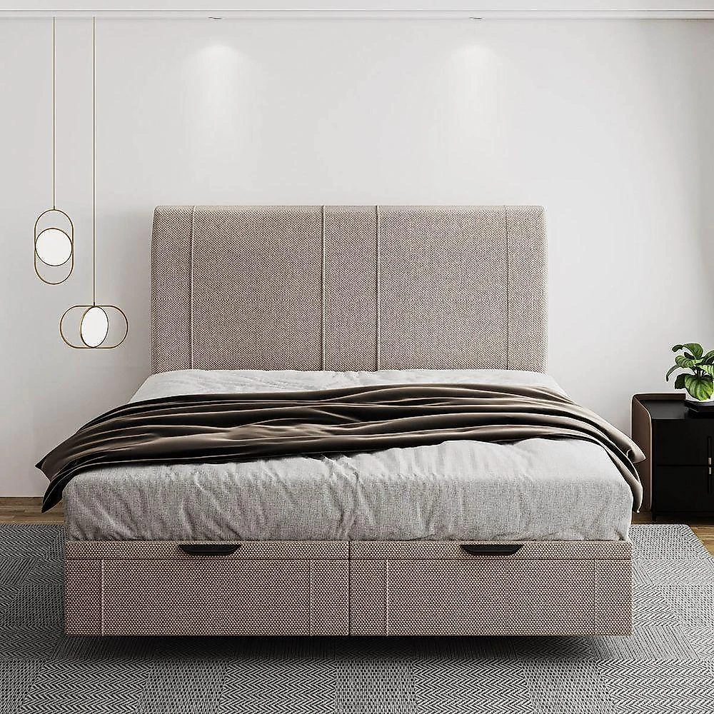 Cama Flutuante Baú Space Queen Linho - Skybox Cor Bege