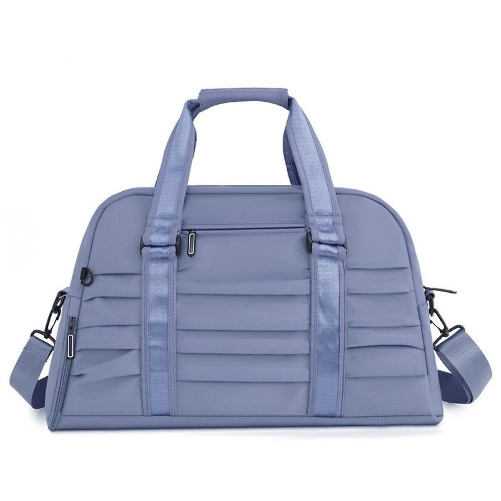 Bolsa de Viagem de Bordo com Compartimento para Sapatos e Bolso Porta Tênis Azul OEM