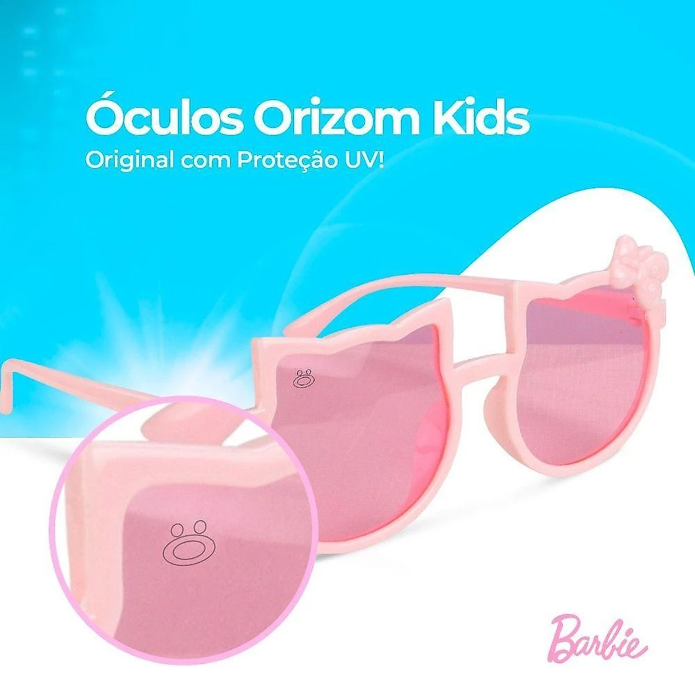 Oculos Sol + Pulseira + Relogio Digital Infantil Led Rosa