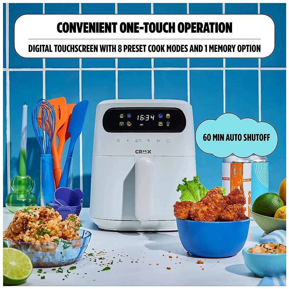Fritadeira Elétrica Air Fryer 3L com Tecnologia TurboCrisp, Controle de Temperatura e Desligamento Automático, 1300W, C...