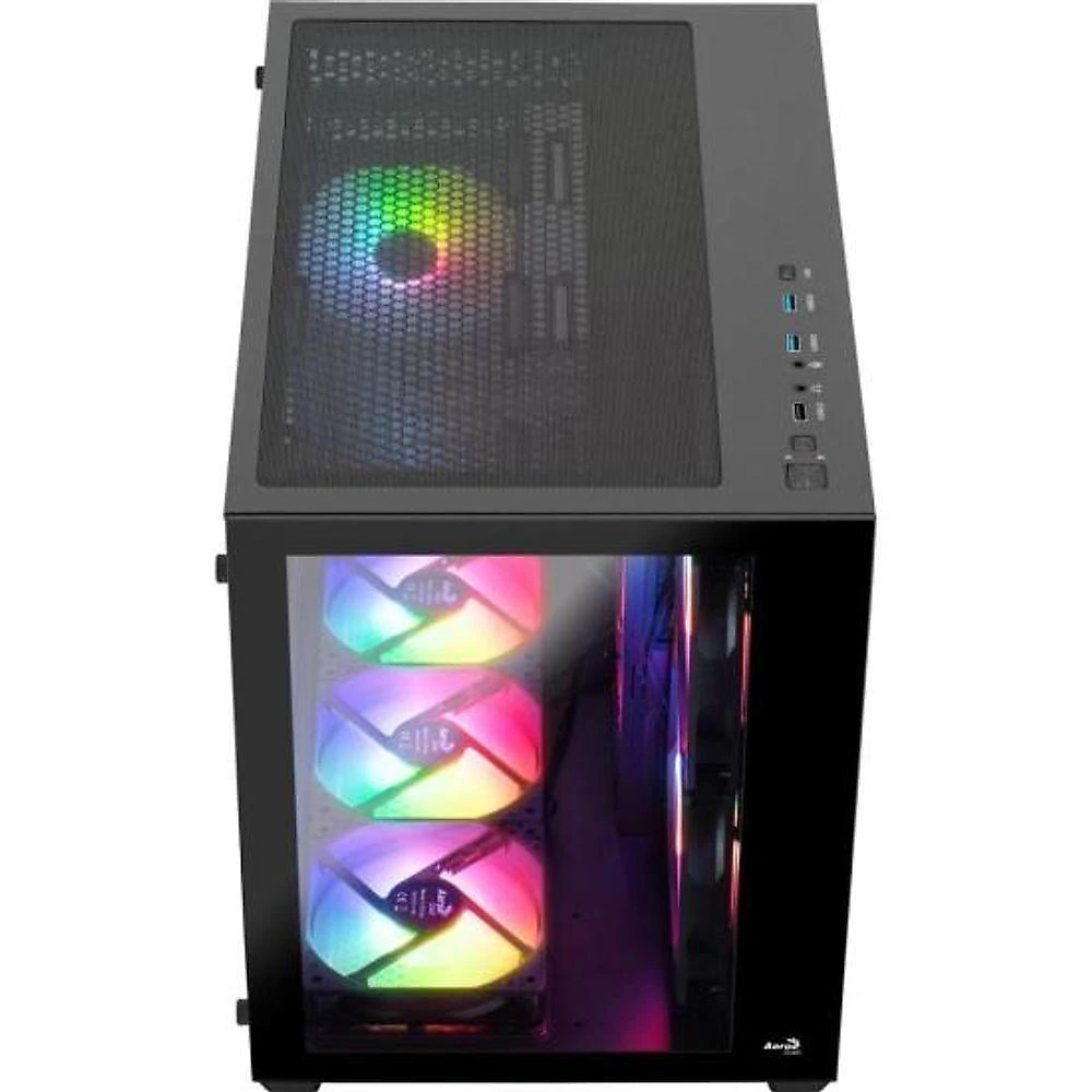 Gabinete Gamer Aerocool Dryft Preto Com 6 Fans Argb Lateral Vidro [f002]