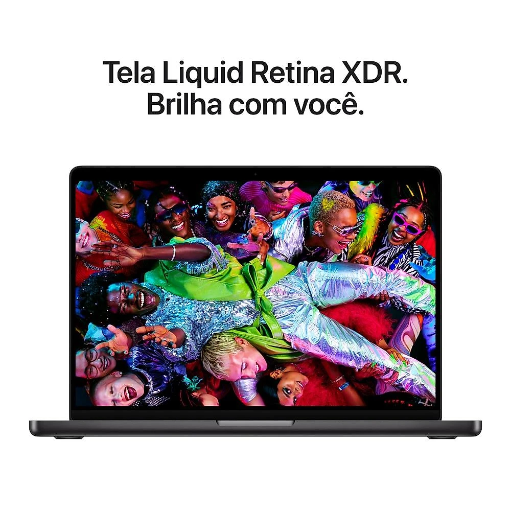 MacBook Pro 14" Apple M5 Pro chip com 15 núcleos CPU e 16 núcleos GPU  24GB  2TB SSD - Preto espacial