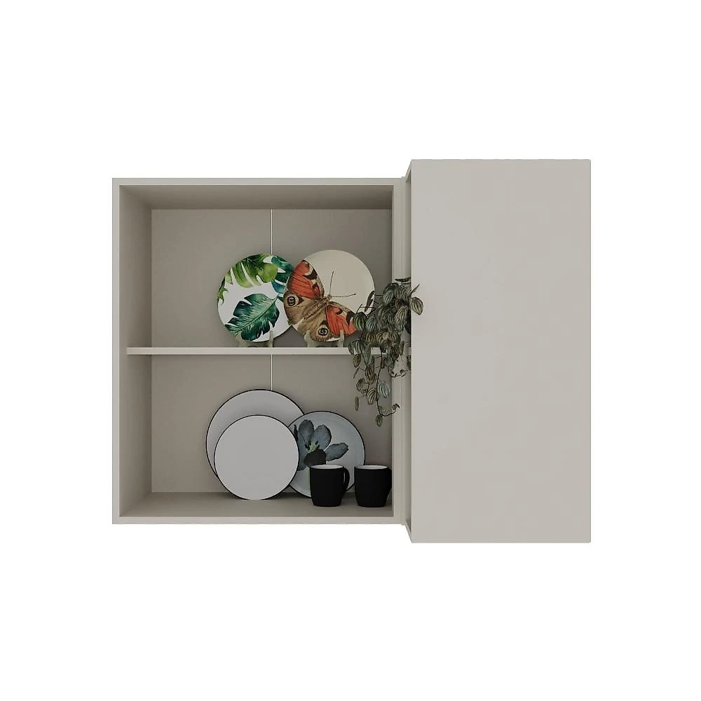 Armário Aéreo de Canto 94,5cm Lisboa Off White